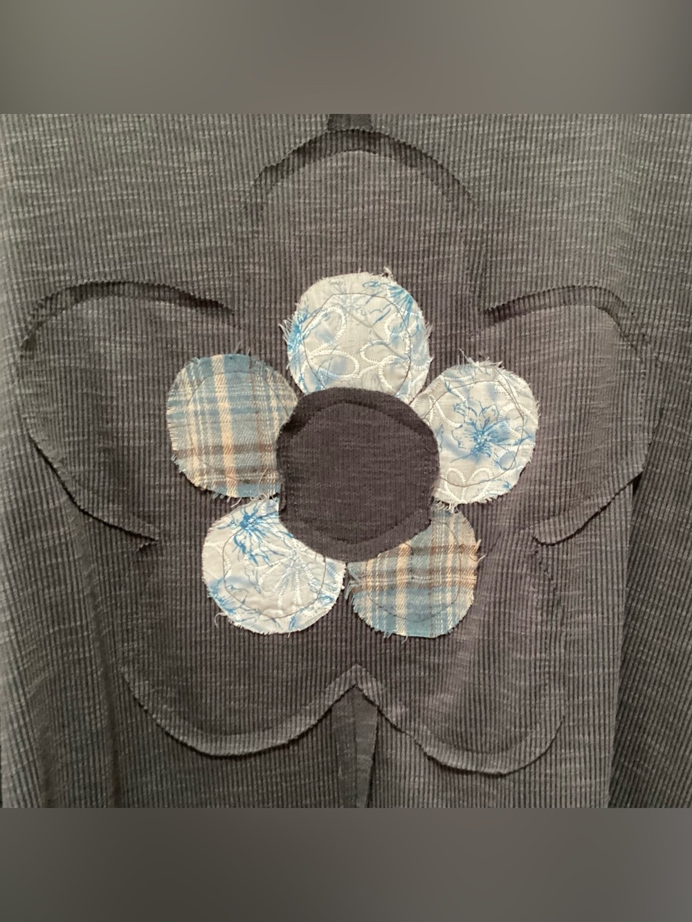 POL Oversized Floral Patch Long-Sleeve Top - Picture 7 of 8